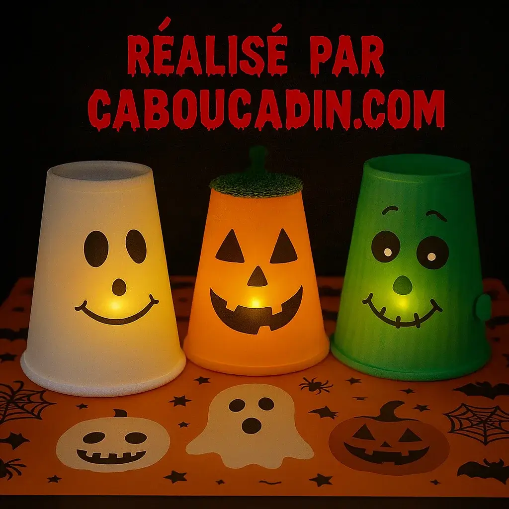 gobelets en plastique halloween avec led 1