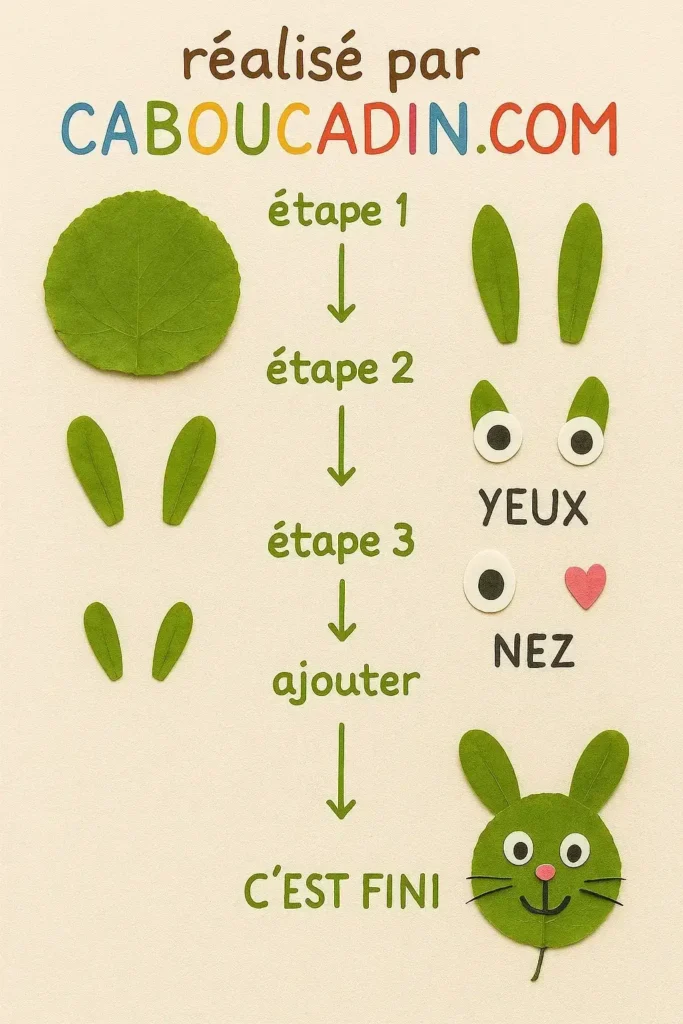 Bricolage automne maternelle : crée de jolis animaux avec des feuilles d’arbres illustration tuto animaux avec feuilles mortes automne 2