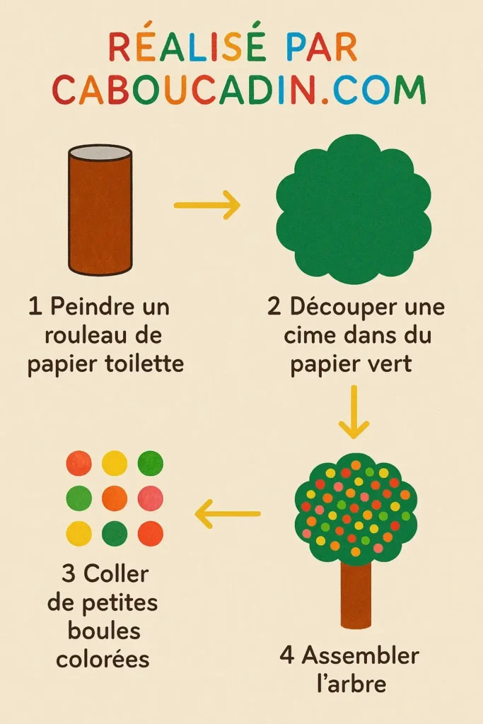 illustration tuto arbre automne avec playmais ou boules de couleur 1
