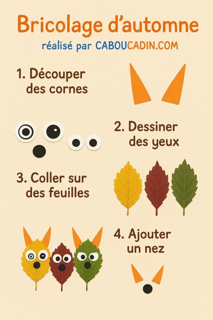 illustration tuto chiens loups avec feuilles mortes automne
