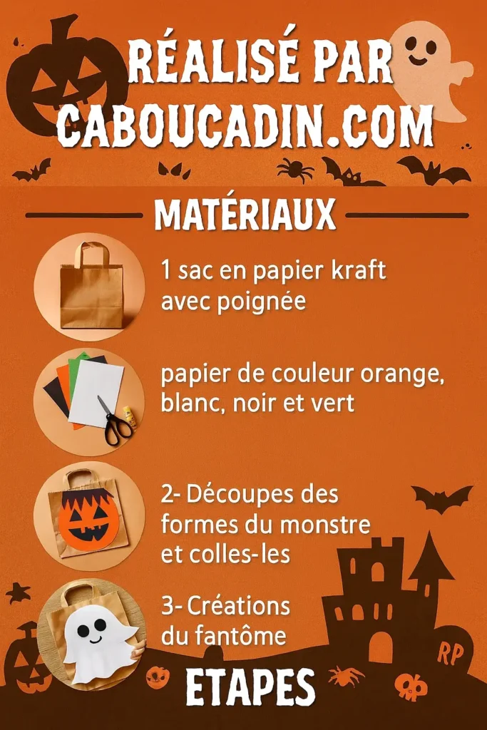 illustration tuto sac papier craft monstres halloween 1