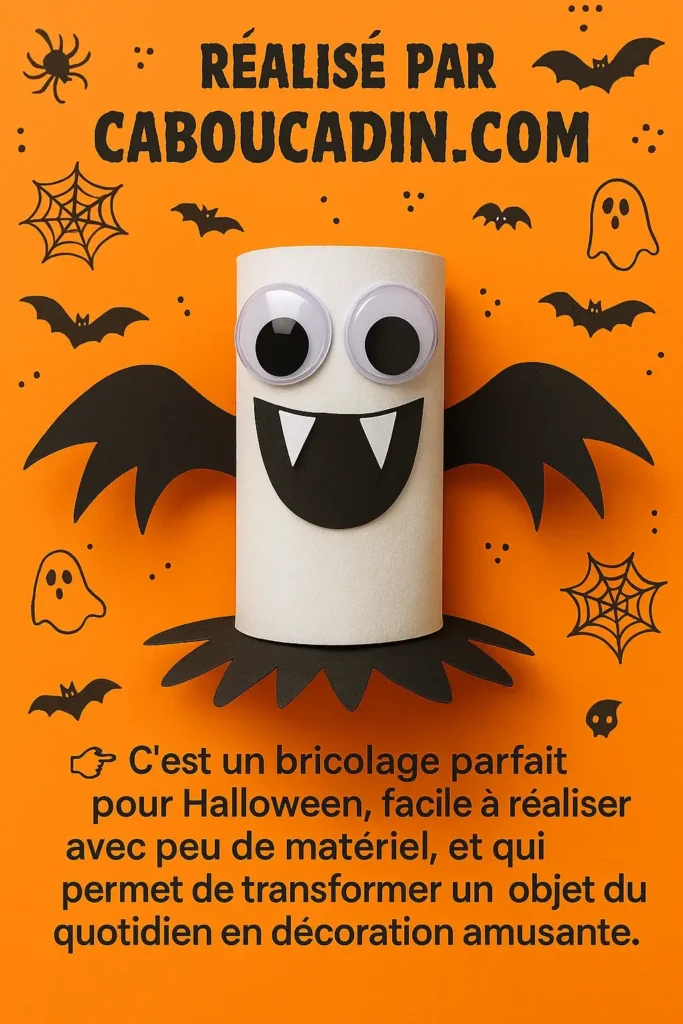 Bricolage Halloween maternelle : fabrique un monstre rigolo avec un rouleau de papier toilette monstre halloween rouleau en carton 1