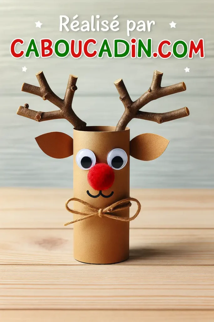 renne de noel avec rouleau en carton 1