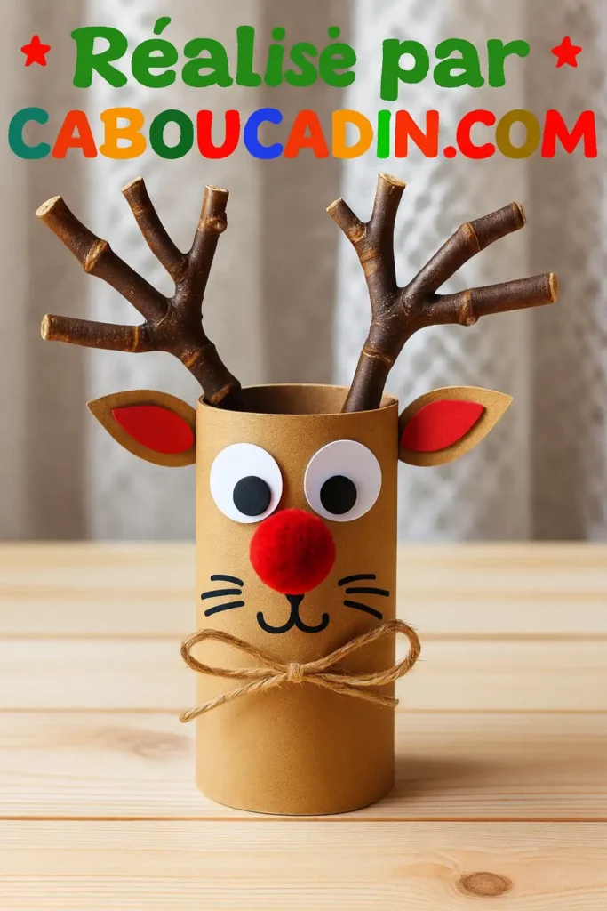 renne de noel avec rouleau en carton 2