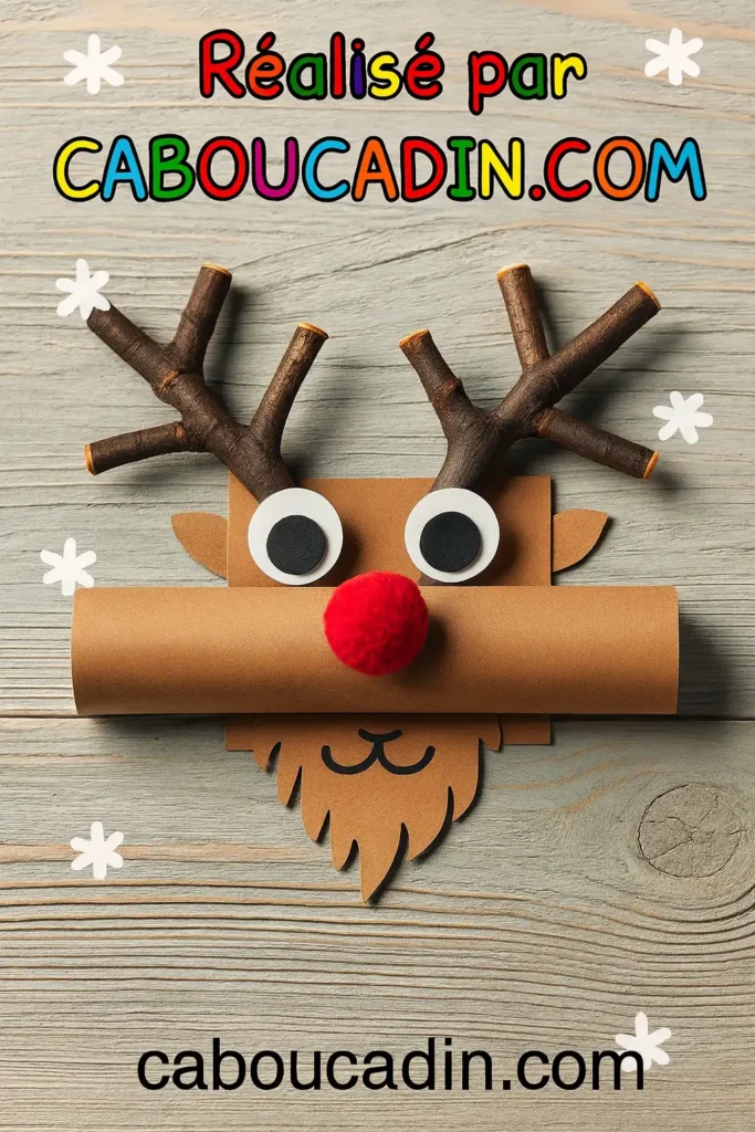 renne de noel avec rouleau en carton horizontal 1