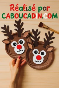 Une idée de Noël trop facile : un renne adorable en assiette cartonnée rennes-de-noel-avec-assiette-en carton-peinte-2