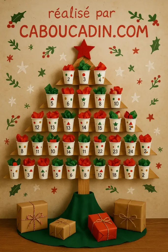 calendrier de avent avec gobelet en carton 2