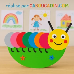 đ Une chenille en papier multicolore, trop rigolote et impossible Ă rater chenille-avec-ronds-papier-multicolore-1_1_11zon