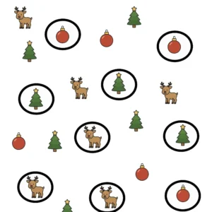 Fiche Noël Petite et Moyenne Section : Colorier les ronds avec rennes, sapins et boules Fiche Noël Petite et Moyenne Section : Colorier les ronds avec rennes, sapins et boules
