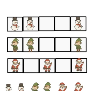 Fiche Maternelle Noël : Découper et Coller les Images Manquantes (PS MS GS)