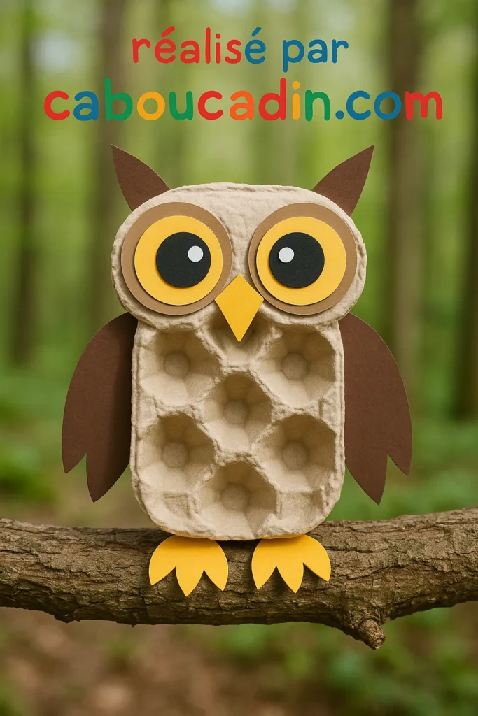 Hibou en boîte à œufs : bricolage facile, recyclé et trop chou pour les enfants hibou avec boite en carton oeuf 1 1 11zon