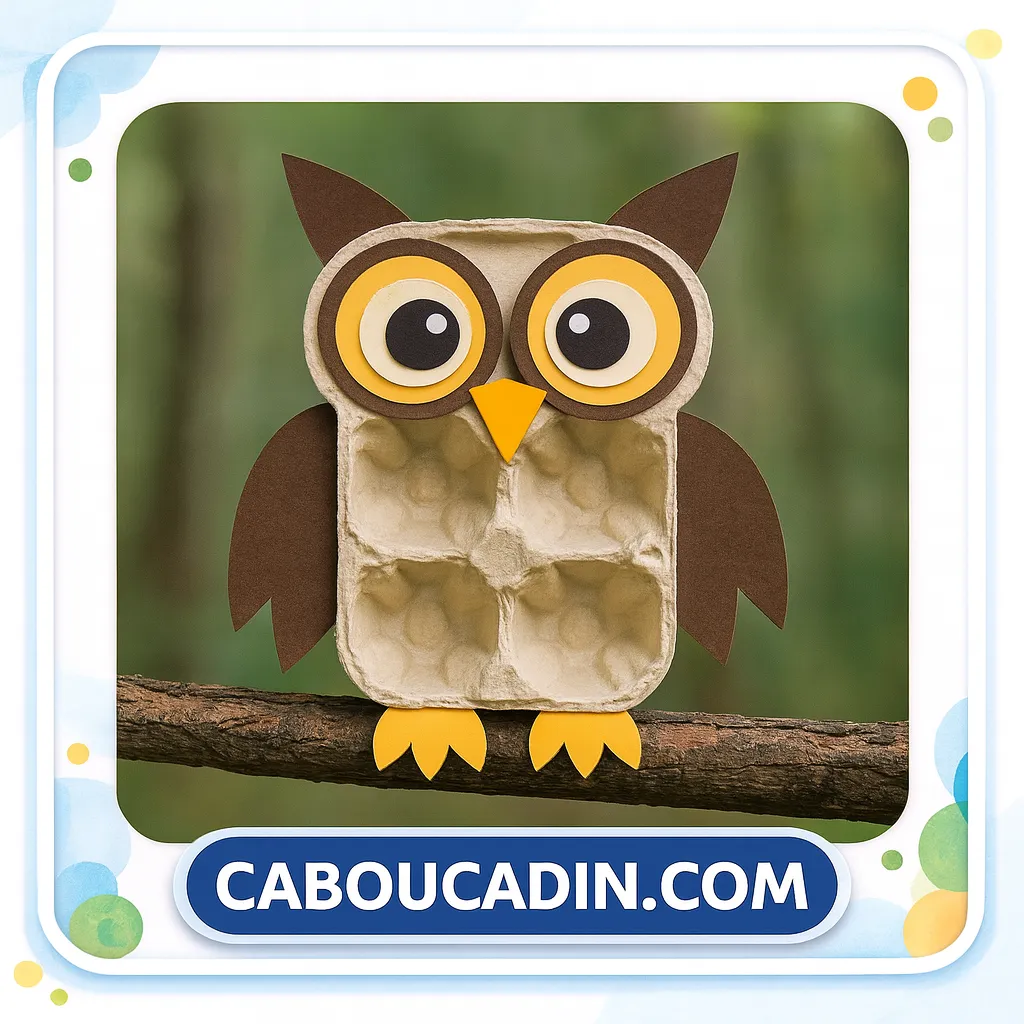 hibou avec boite en carton oeuf 2 2 11zon