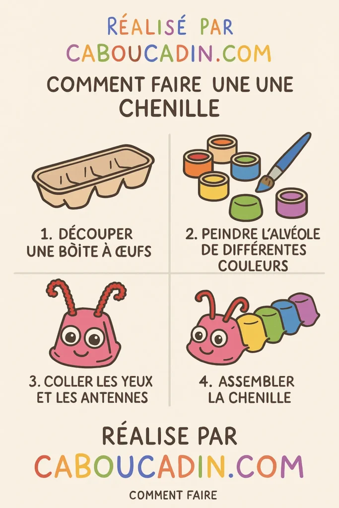 illustration tuto chenille avec boite a oeufs en carton multicolore 2 11zon