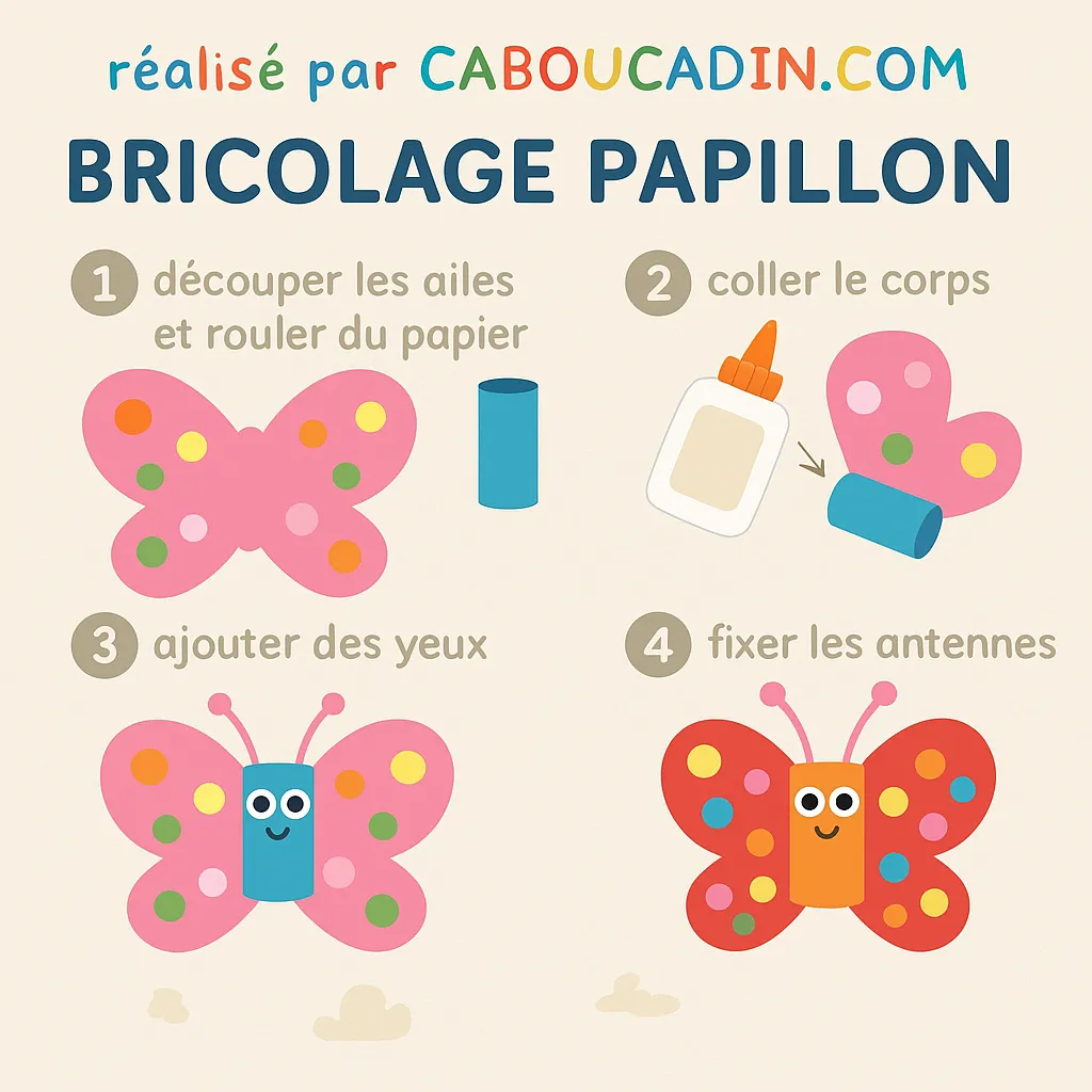 illustration tuto papillons colore avec rouleau en carton 2 11zon