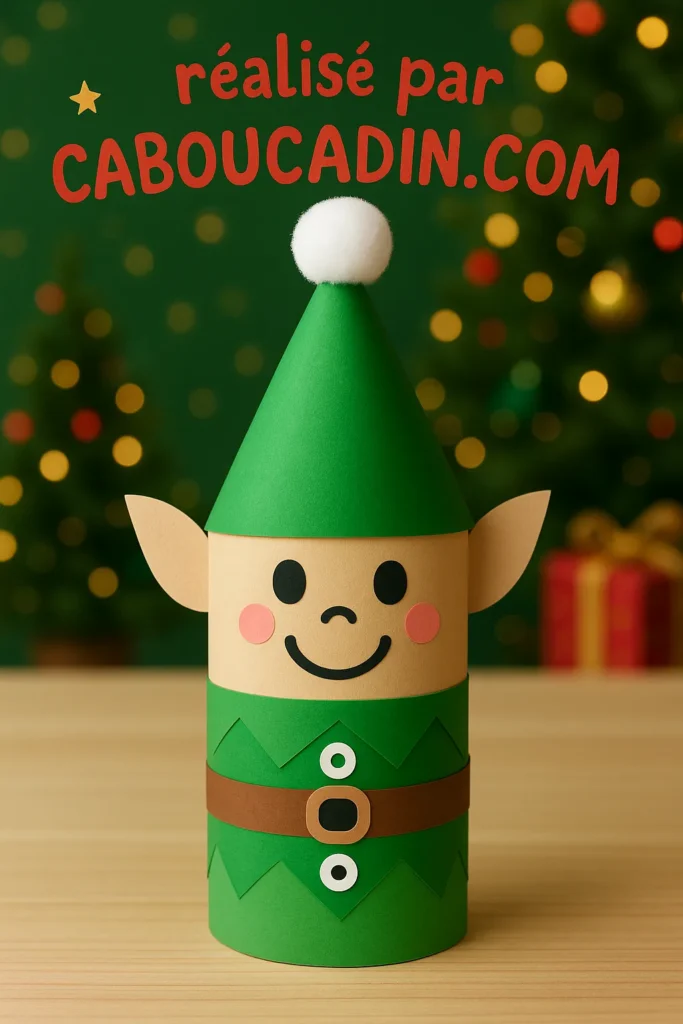 Lutin de Noël en rouleau de papier toilette : le bricolage maternelle le plus mignon !