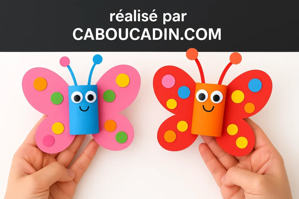 papillons colore avec rouleau en carton 2 4 11zon