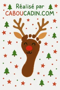 Bricolage Noël Maternelle : Renne en Empreinte de Pied (Activité Facile et Originale) renne-de-noel-avec-empreinte-de-pied-1