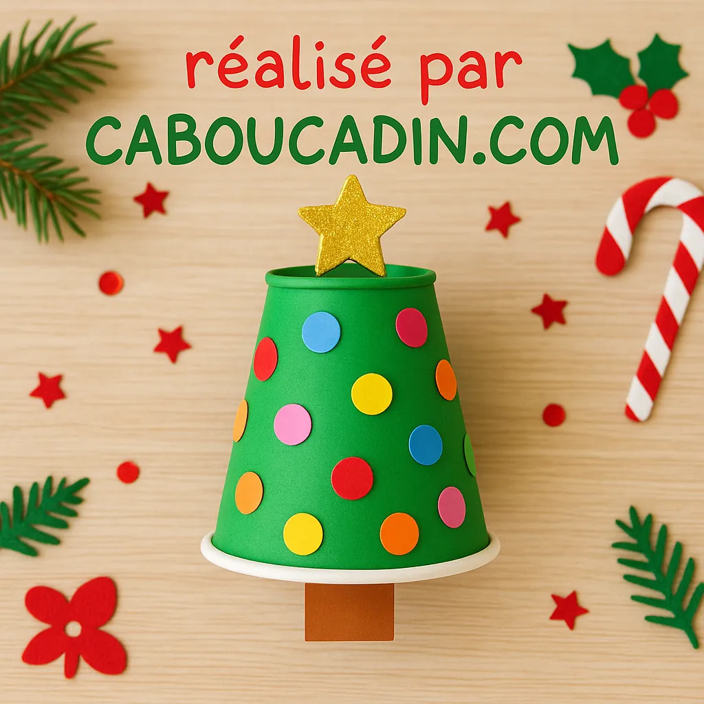 L’Activité Noël 2025 Incontournable : Un Sapin Trop Mignon Fabriqué Avec un Simple Gobelet sapin de noel avec gobelet en carton 1