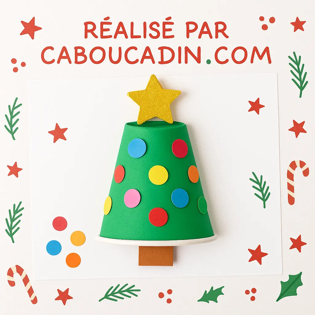L’Activité Noël 2025 Incontournable : Un Sapin Trop Mignon Fabriqué Avec un Simple Gobelet sapin de noel avec gobelet en carton 2