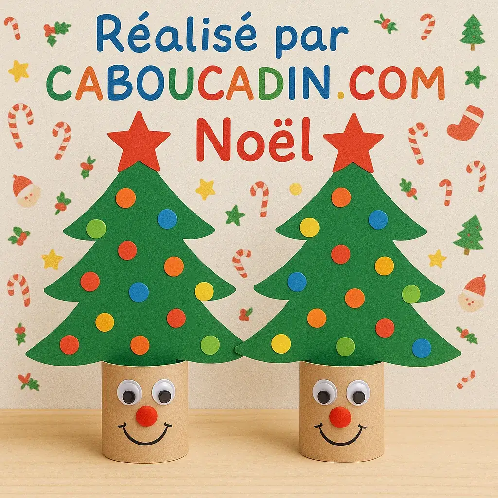 Bricolage de Noël en maternelle : fabriquer un sapin avec un rouleau de papier toilette sapin de noel avec rouleau en carton 1