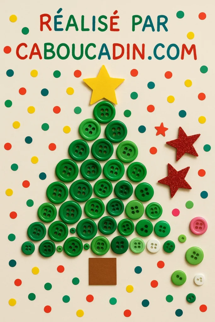 sapin noel avec des boutons 3