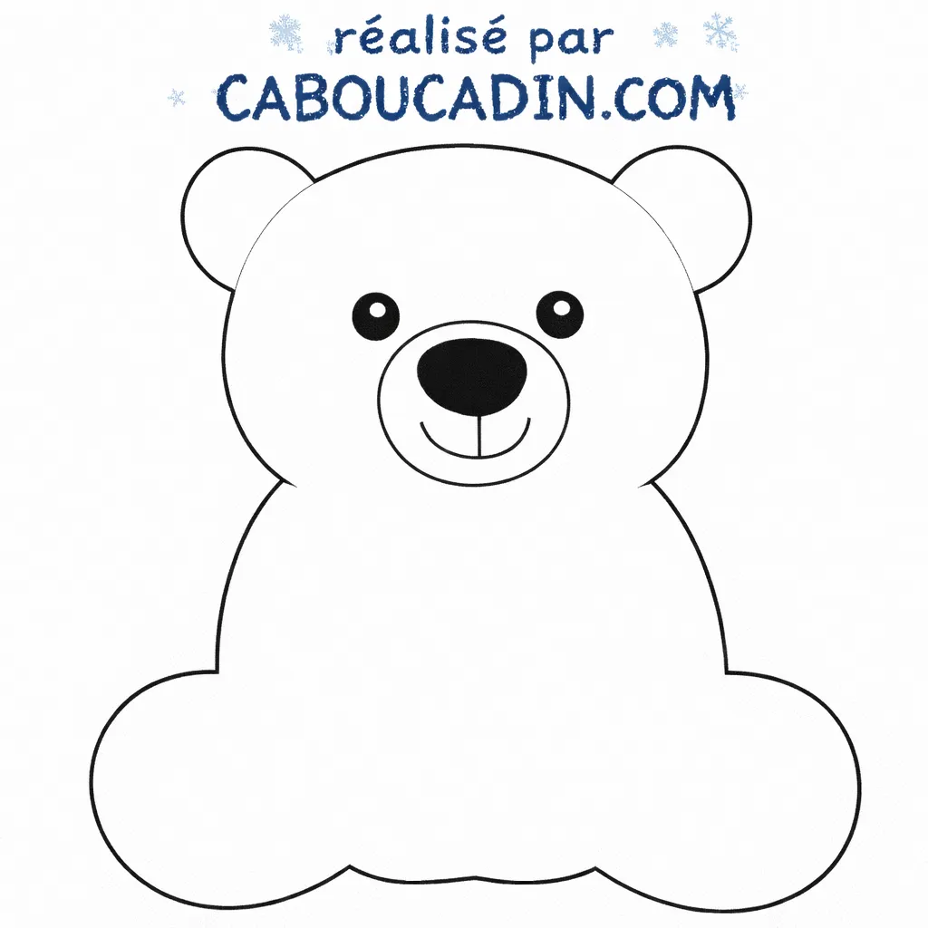 gabarit ours polaire avec coton
