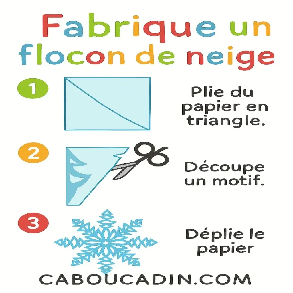 illustration tuto flocon neige papier pliage et decoupage 1