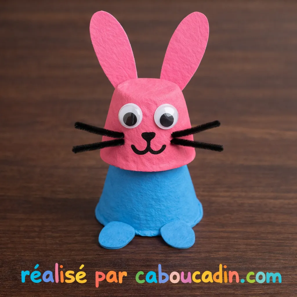 lapin avec gobelet en carton 2 11zon