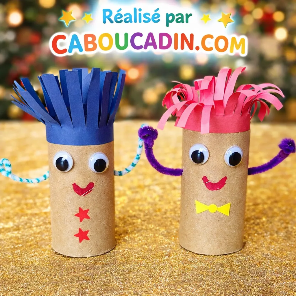 personnages rigolots avec rouleau en carton 2 11zon