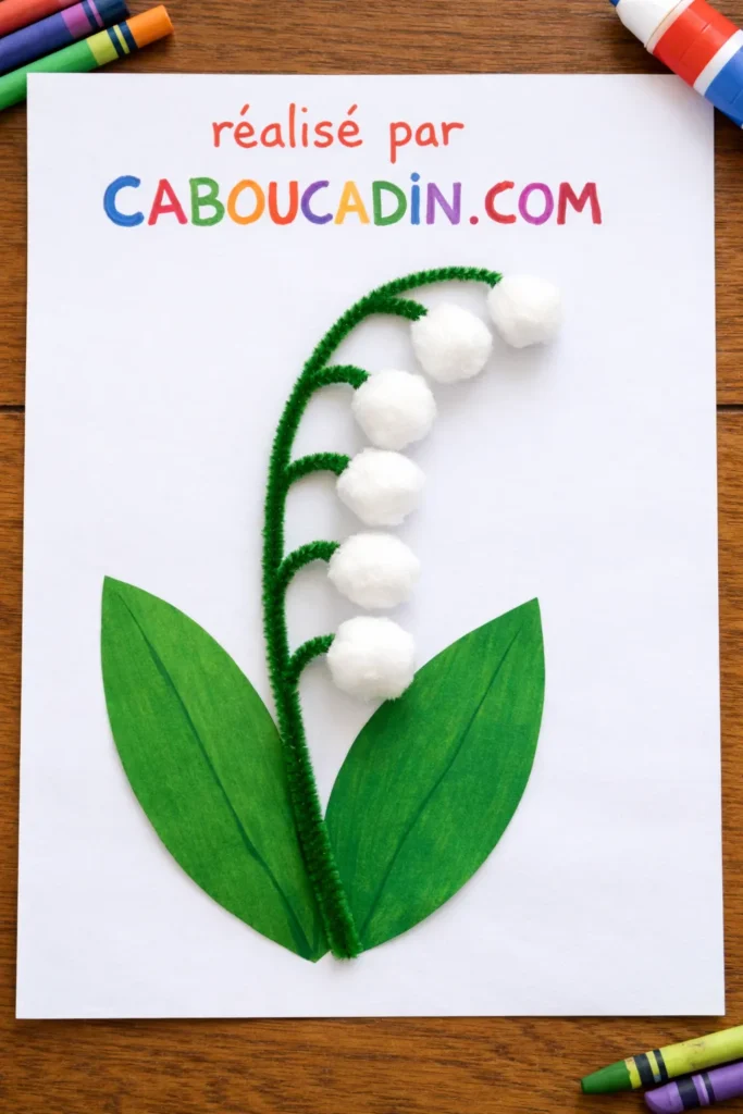brin de muguet avec boules coton