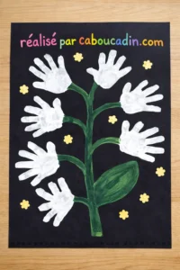 brin-de-muguet-avec-empreintes-demains-et peinture