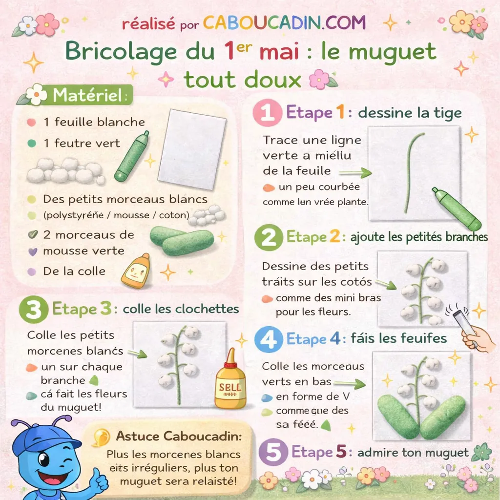 illustration tuto brin de muguet avec playmais