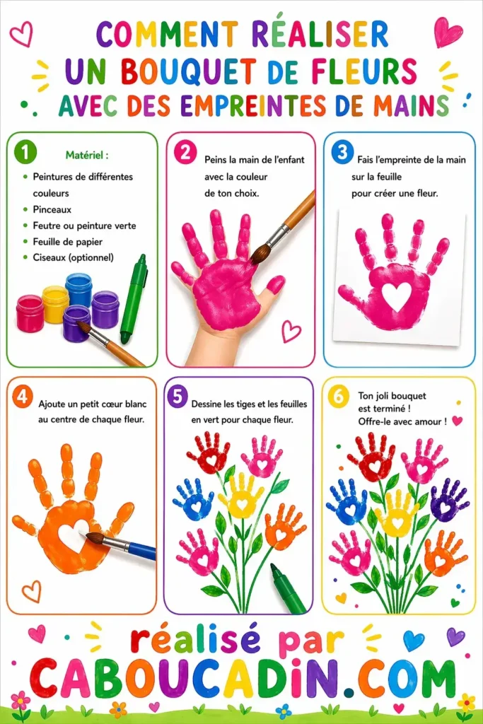 illustration tuto fleurs empreintes de main fete des meres 1