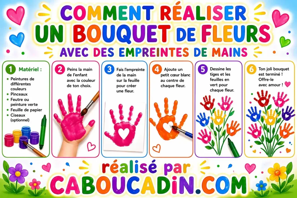 illustration tuto fleurs empreintes de main fete des meres 2
