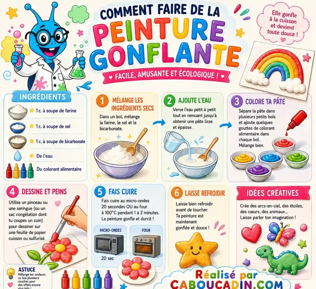 illustration tuto peinture gonflante facile