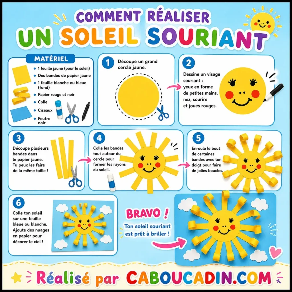 illustration tuto soleil avec assiette en carton