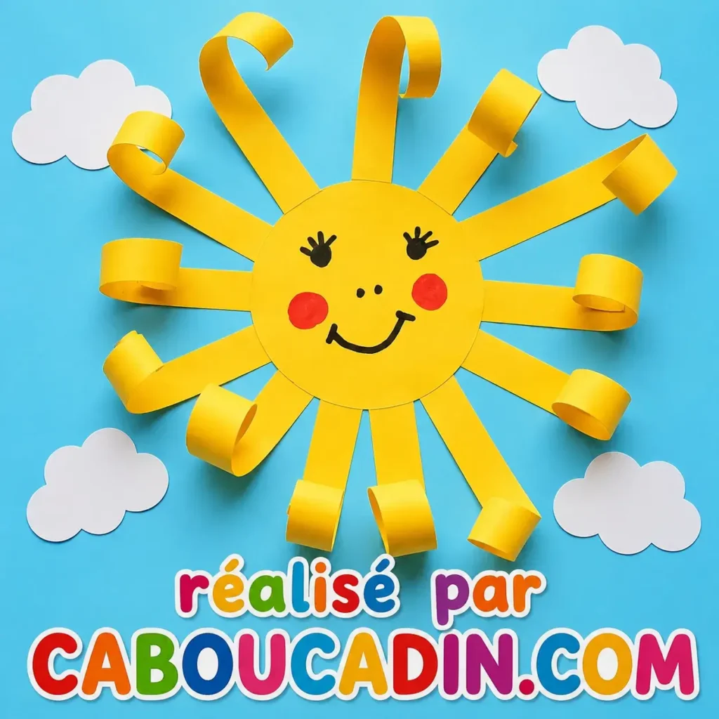 soleil avec assiette en carton