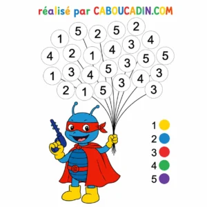 Fiches Coloriage Magique Chiffres 1 à 5 : Activité Maternelle Gratuite à Imprimer (PS MS GS) fiche-maternelle-coloriage-magique-mathematiques-2