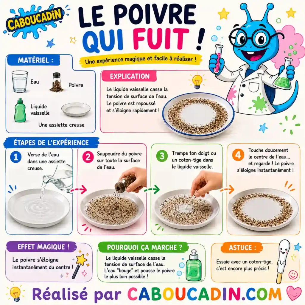 illustration tuto experience le poivre qui fuit