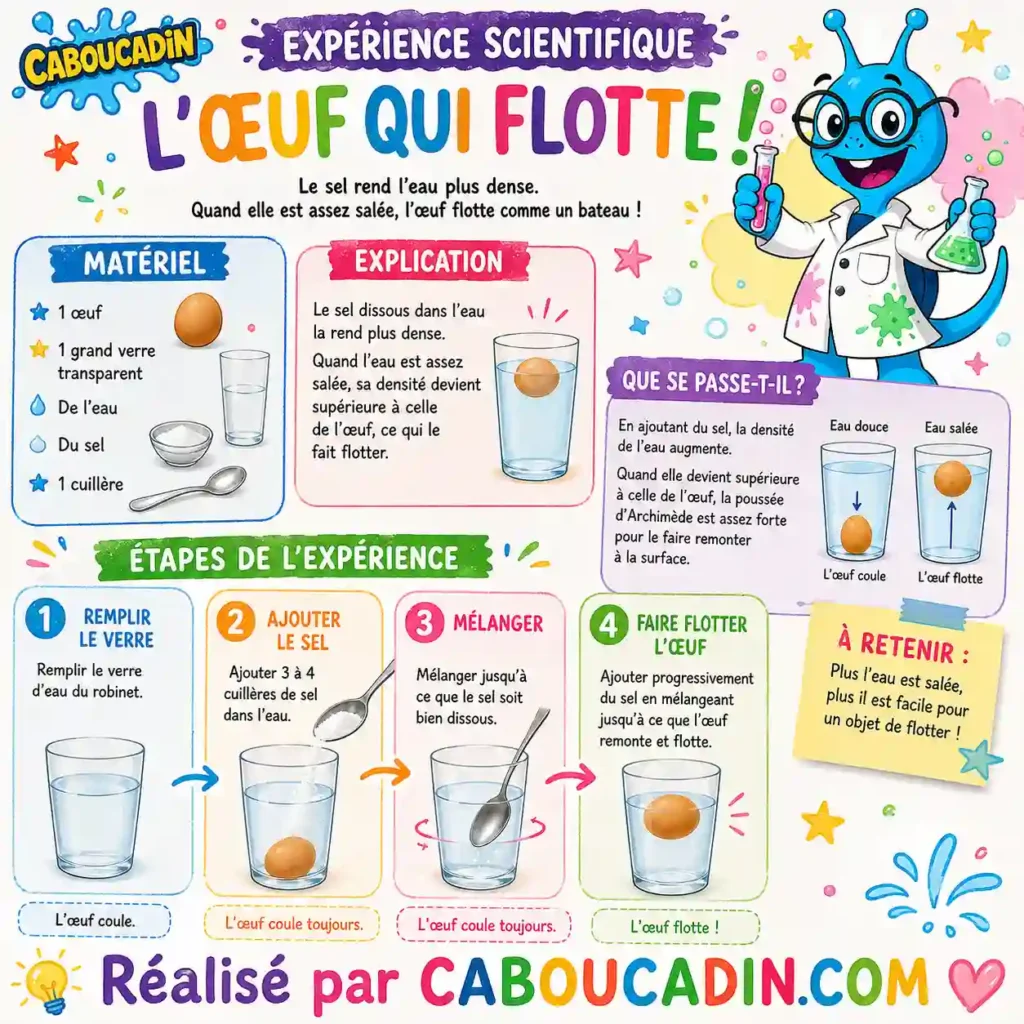 illustration tuto experience oeuf qui flotte