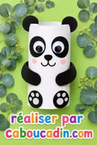Panda en Rouleau de Papier Toilette : Bricolage Recyclage Facile pour Enfants panda-avec-rouleau-en carton