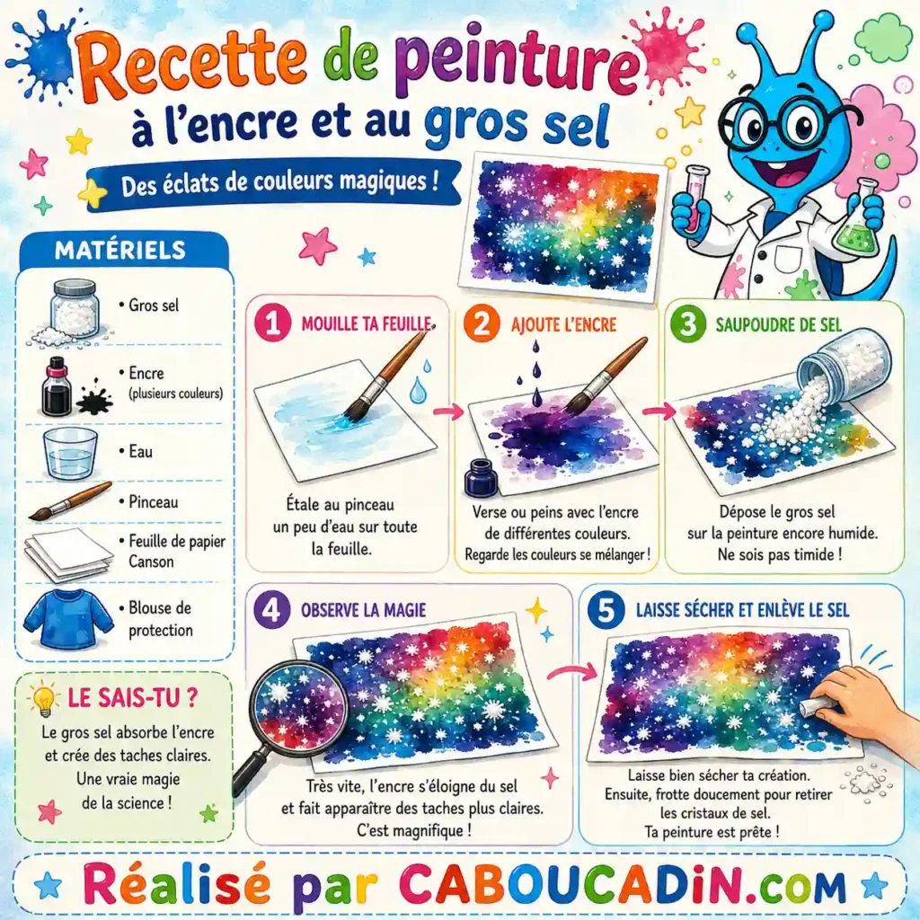 peinture a encre et gros sel
