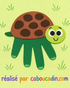 tortue-avec-empreinte-de-main