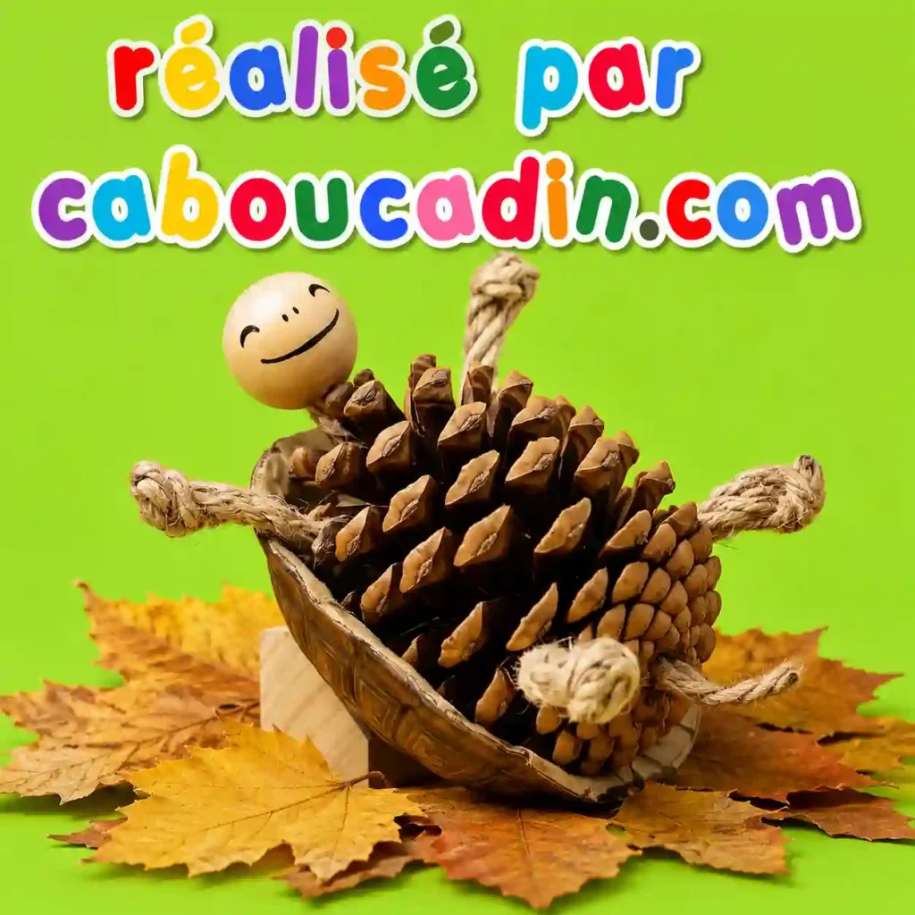 tortue avec une pomme de pin