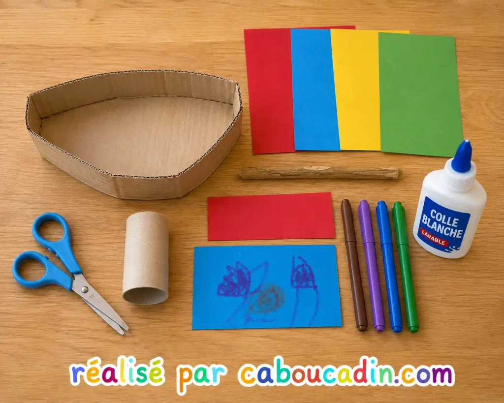 Fabriquer un petit bateau en carton qui flotte avec les enfants fabriquer petit bateau en carton 1