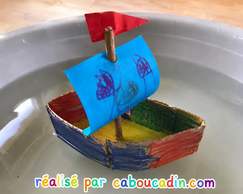 Fabriquer un petit bateau en carton qui flotte avec les enfants fabriquer petit bateau en carton 2