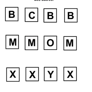 Fiche maternelle : Retrouver et colorier la bonne lettre Fiche maternelle : Retrouver et colorier la bonne lettre