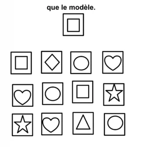 Fiche maternelle – Retrouver et entourer les formes géométriques Fiche maternelle – Retrouver et entourer les formes géométriques