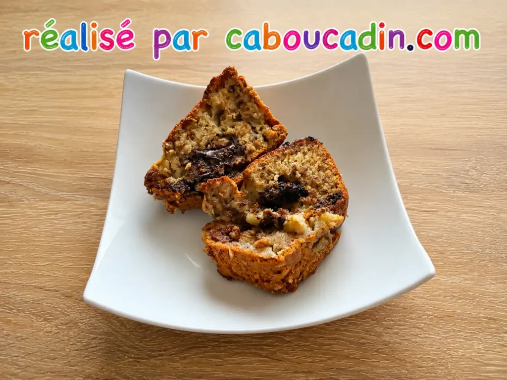 recette cake bananes chocolat 2