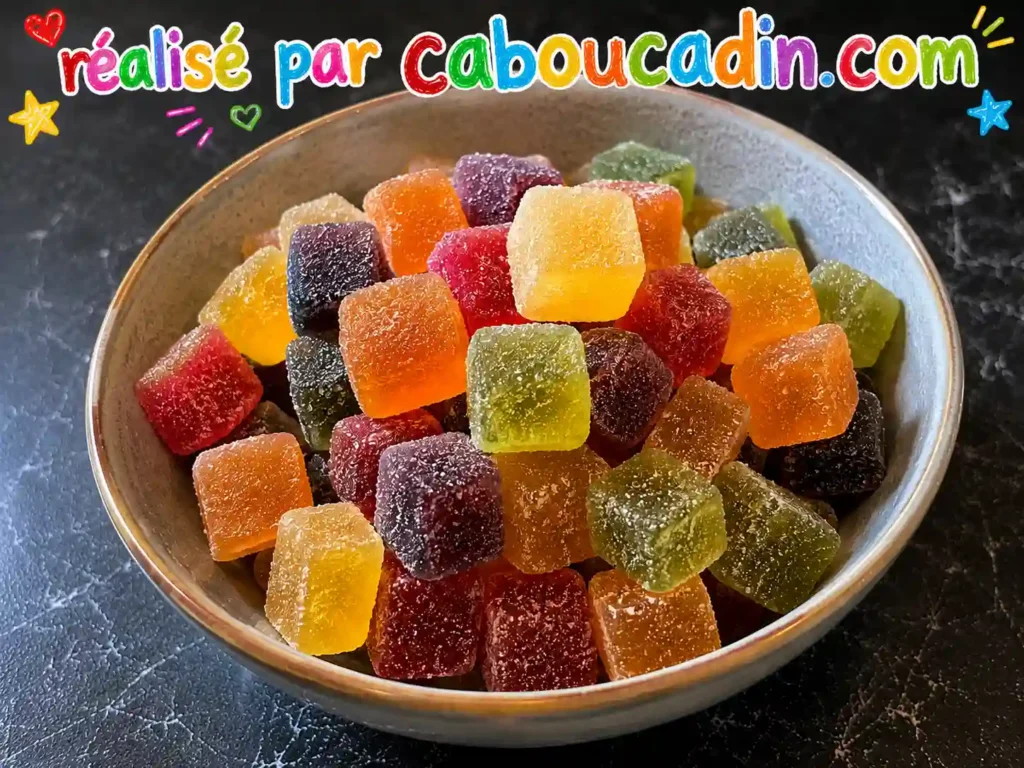 Bonbons fruités maison sans gélatine recette pate de fruits